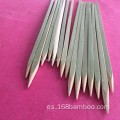 Brochetas de bambú de parrilla al aire libre ecológica
